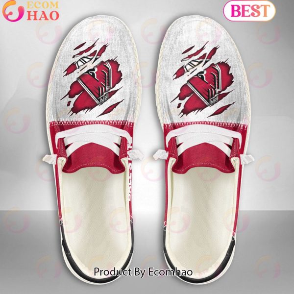 NCAA Ball State Cardinals Custom Name Hey Dude Shoes
