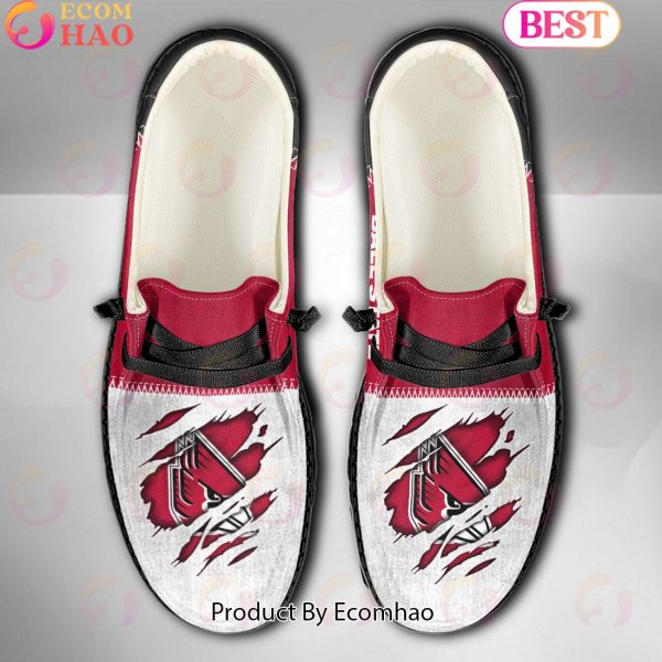 NCAA Ball State Cardinals Custom Name Hey Dude Shoes