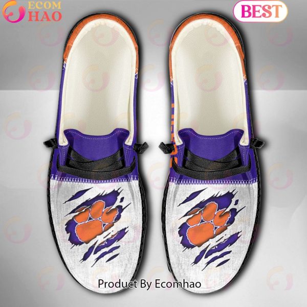 NCAA Clemson Tigers Custom Name Hey Dude Shoes