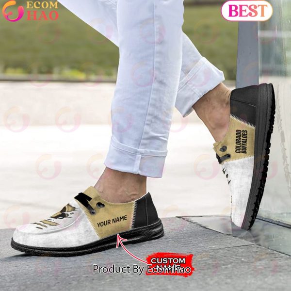 NCAA Colorado Buffaloes Custom Name Hey Dude Shoes