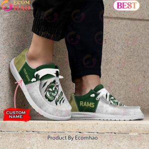 NCAA Colorado State Rams Custom Name Hey Dude Shoes
