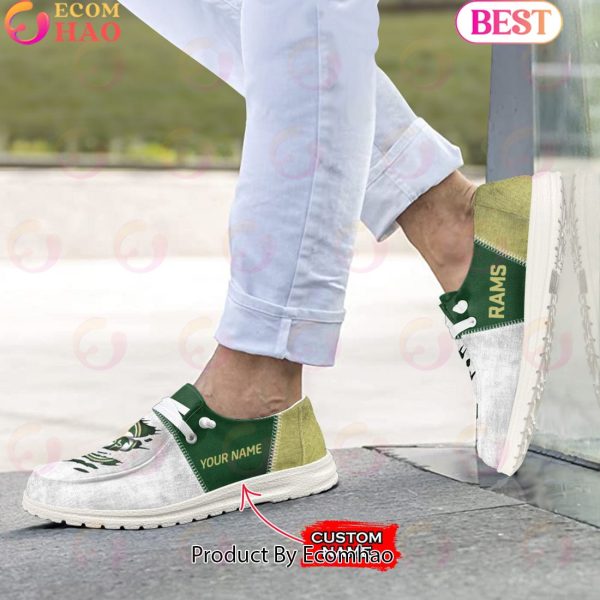 NCAA Colorado State Rams Custom Name Hey Dude Shoes