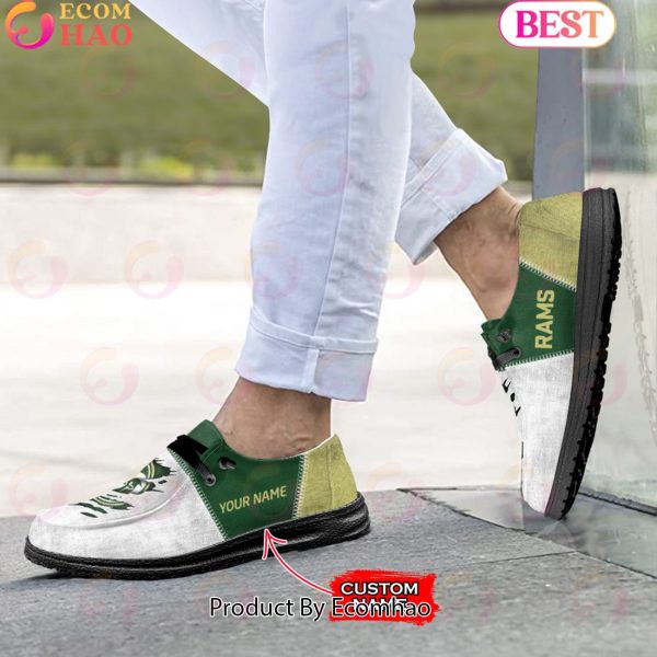 NCAA Colorado State Rams Custom Name Hey Dude Shoes