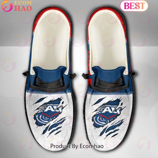 NCAA Florida Atlantic Owls Custom Name Hey Dude Shoes