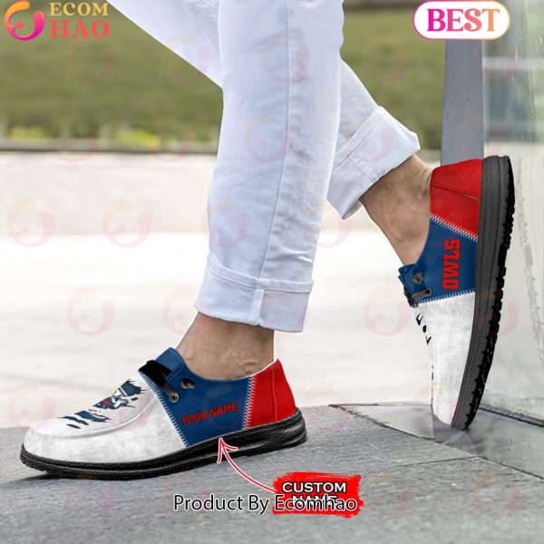 NCAA Florida Atlantic Owls Custom Name Hey Dude Shoes