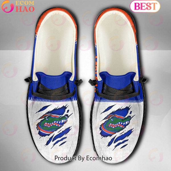 NCAA Florida Gators Custom Name Hey Dude Shoes