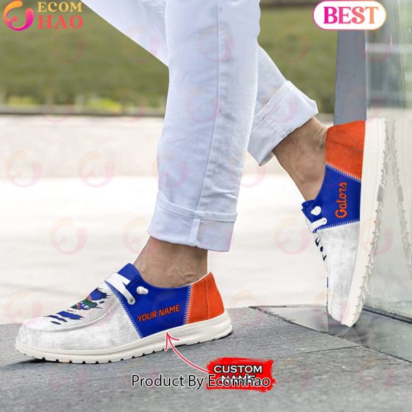 NCAA Florida Gators Custom Name Hey Dude Shoes