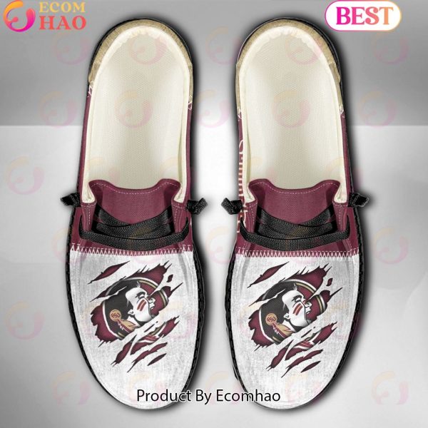 NCAA Florida State Seminoles Custom Name Hey Dude Shoes