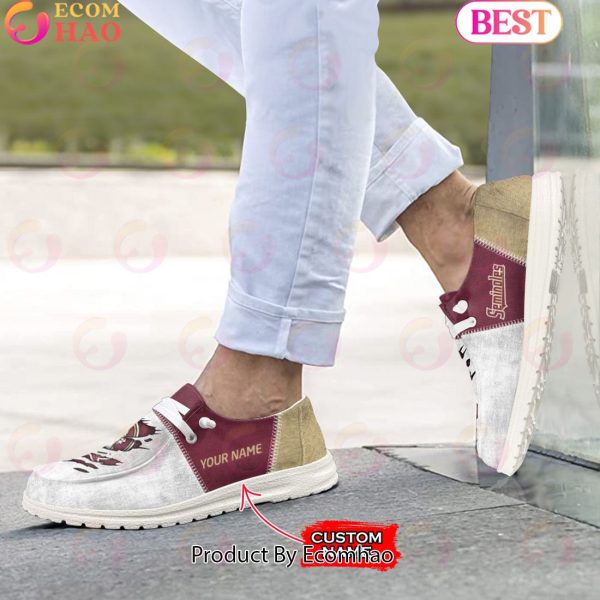 NCAA Florida State Seminoles Custom Name Hey Dude Shoes