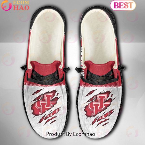 NCAA Houston Cougars Custom Name Hey Dude Shoes