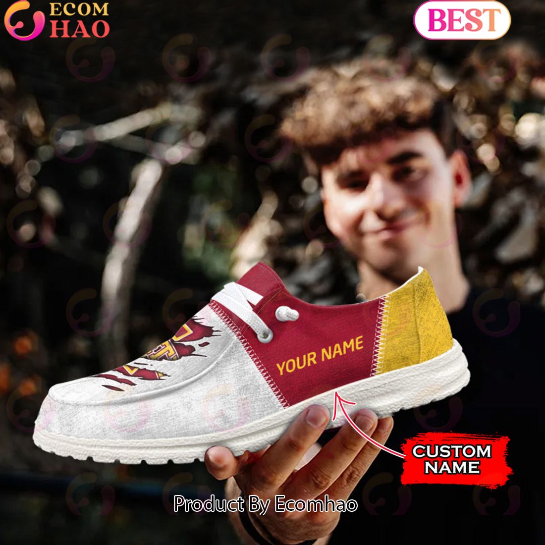 NCAA Iowa State Cyclones Custom Name Hey Dude Shoes