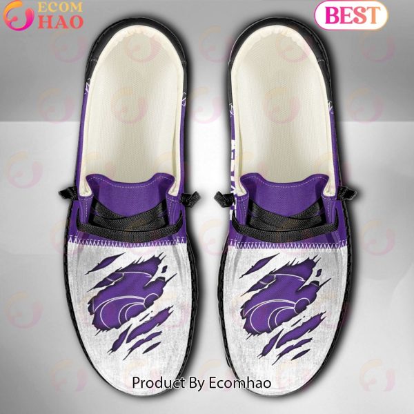 NCAA Kansas State Wildcats Custom Name Hey Dude Shoes