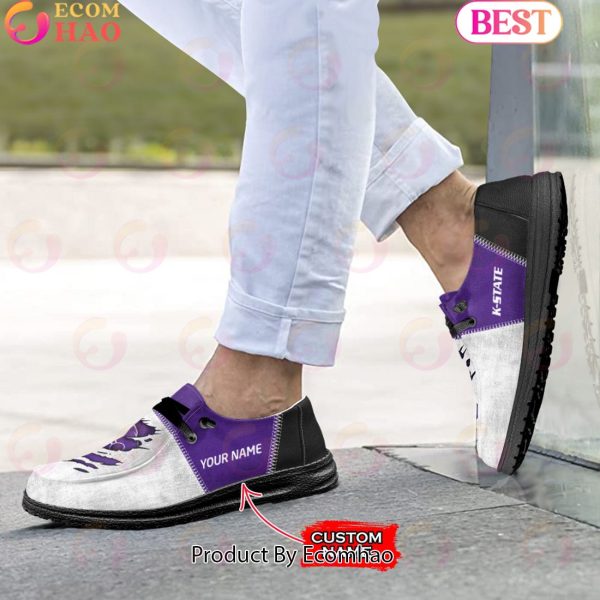 NCAA Kansas State Wildcats Custom Name Hey Dude Shoes