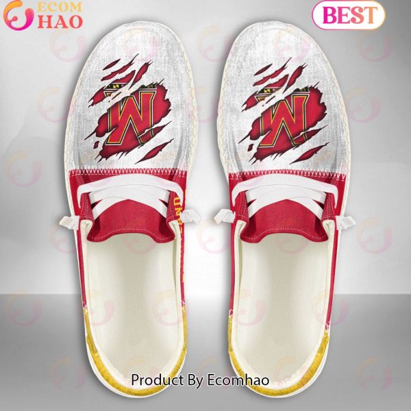 NCAA Maryland Terrapins Custom Name Hey Dude Shoes