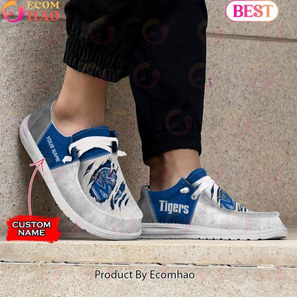 NCAA Memphis Tigers Custom Name Hey Dude Shoes