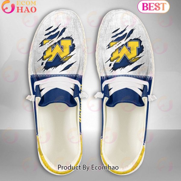NCAA Michigan Wolverines Custom Name Hey Dude Shoes