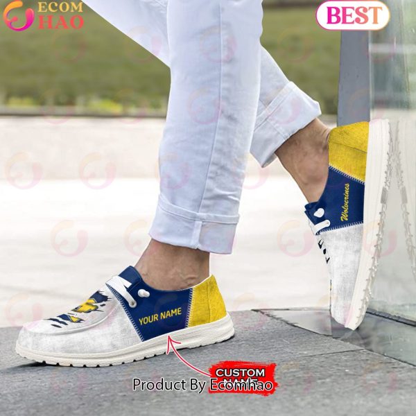 NCAA Michigan Wolverines Custom Name Hey Dude Shoes