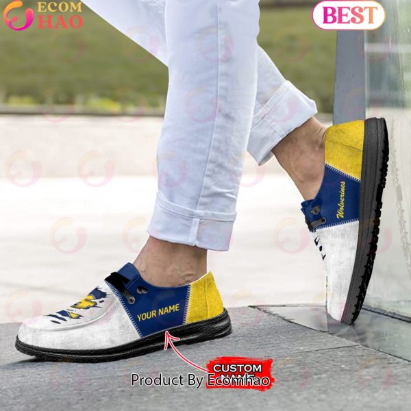 NCAA Michigan Wolverines Custom Name Hey Dude Shoes
