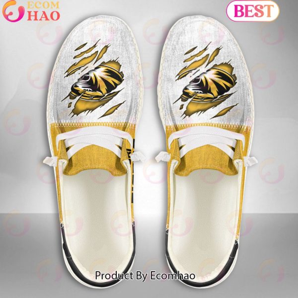 NCAA Missouri Tigers Custom Name Hey Dude Shoes