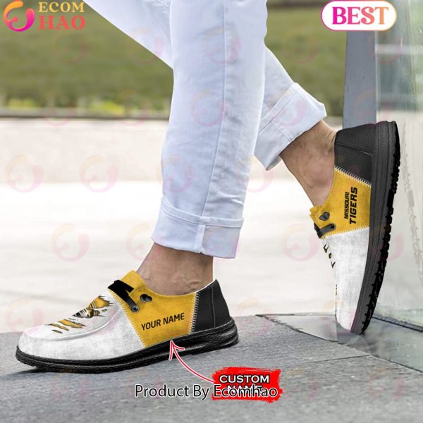 NCAA Missouri Tigers Custom Name Hey Dude Shoes