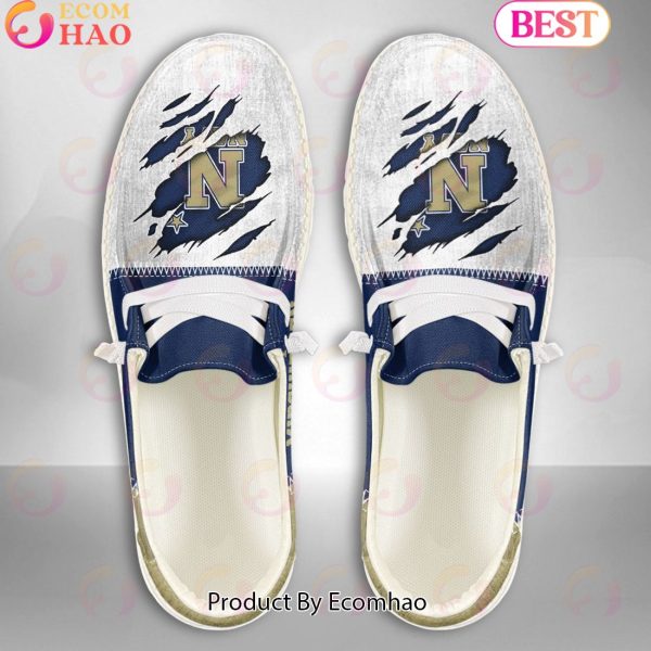 NCAA Navy Midshipmen Custom Name Hey Dude Shoes