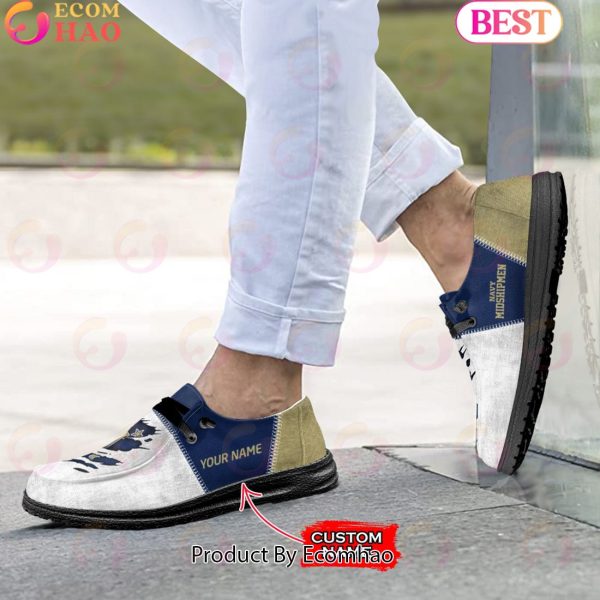NCAA Navy Midshipmen Custom Name Hey Dude Shoes