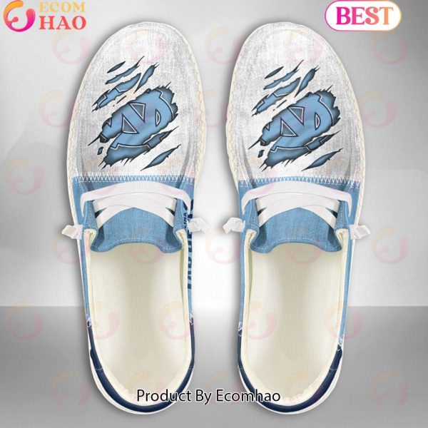 NCAA North Carolina Tar Heels Custom Name Hey Dude Shoes
