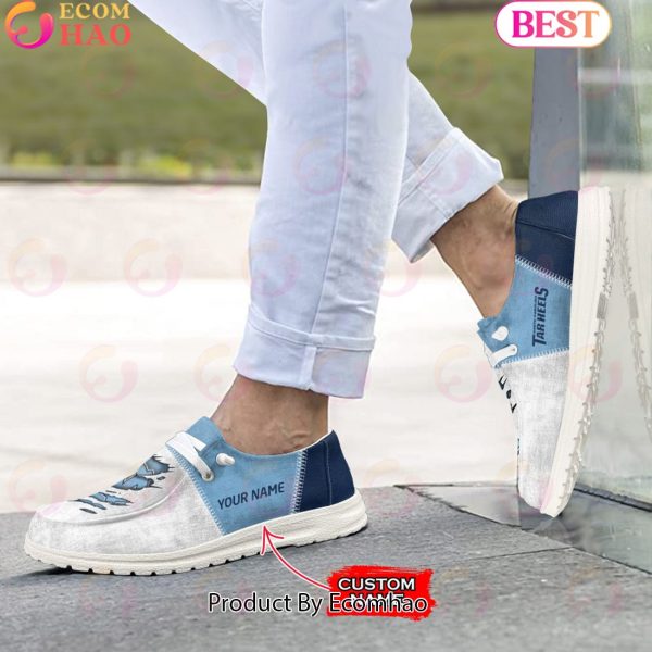 NCAA North Carolina Tar Heels Custom Name Hey Dude Shoes