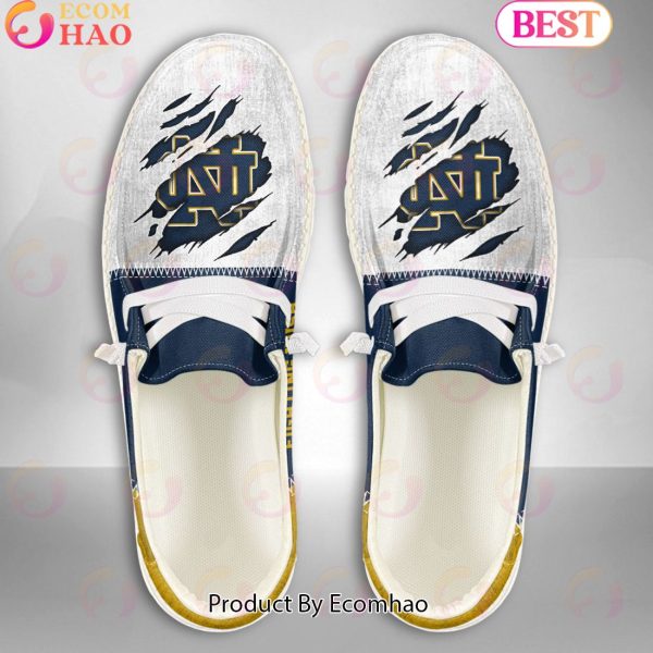 NCAA Notre Dame Fighting Irish Custom Name Hey Dude Shoes