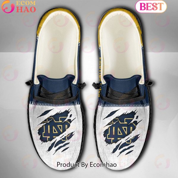 NCAA Notre Dame Fighting Irish Custom Name Hey Dude Shoes