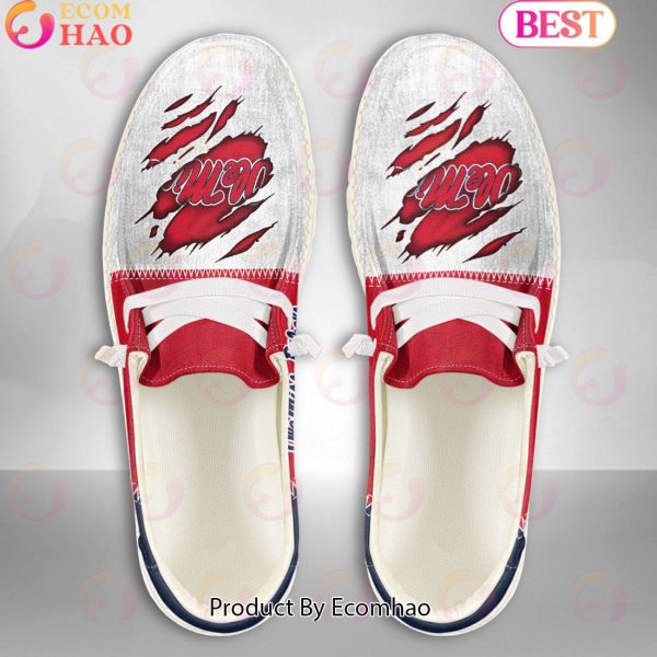NCAA Ole Miss Rebels Custom Name Hey Dude Shoes