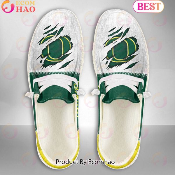 NCAA Oregon Ducks Custom Name Hey Dude Shoes