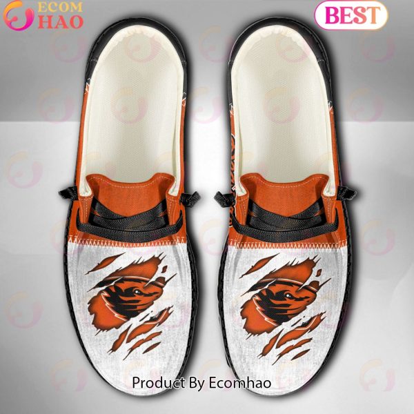 NCAA Oregon State Beavers Custom Name Hey Dude Shoes