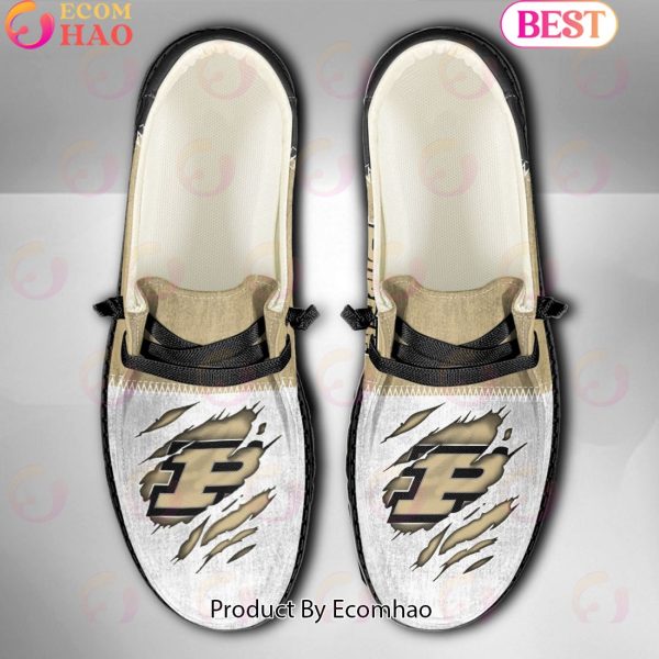 NCAA Purdue Boilermakers Custom Name Hey Dude Shoes