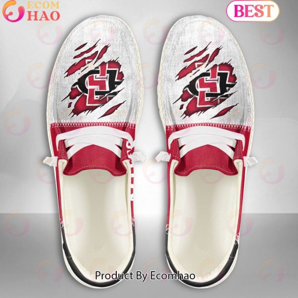 NCAA San Diego State Aztecs Custom Name Hey Dude Shoes