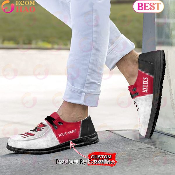 NCAA San Diego State Aztecs Custom Name Hey Dude Shoes
