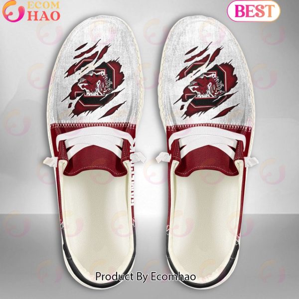 NCAA South Carolina Gamecocks Custom Name Hey Dude Shoes