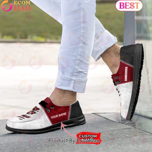 NCAA South Carolina Gamecocks Custom Name Hey Dude Shoes
