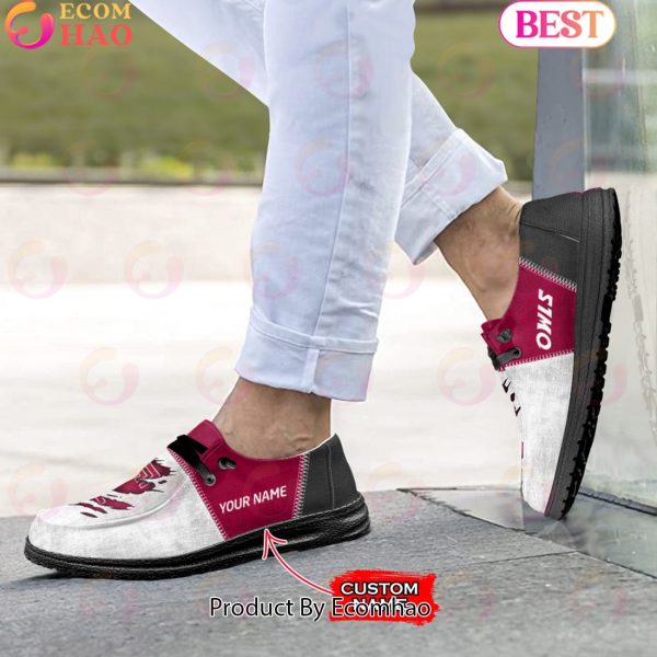 NCAA Temple Owls Custom Name Hey Dude Shoes