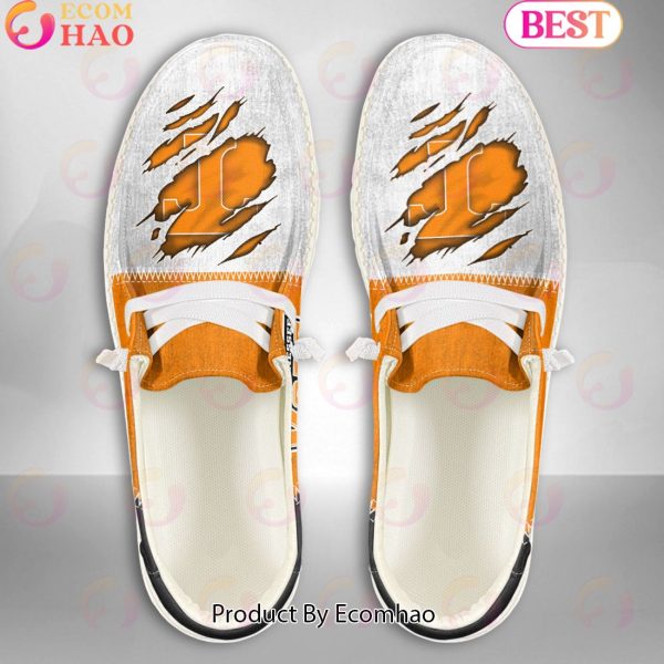 NCAA Tennessee Volunteers Custom Name Hey Dude Shoes