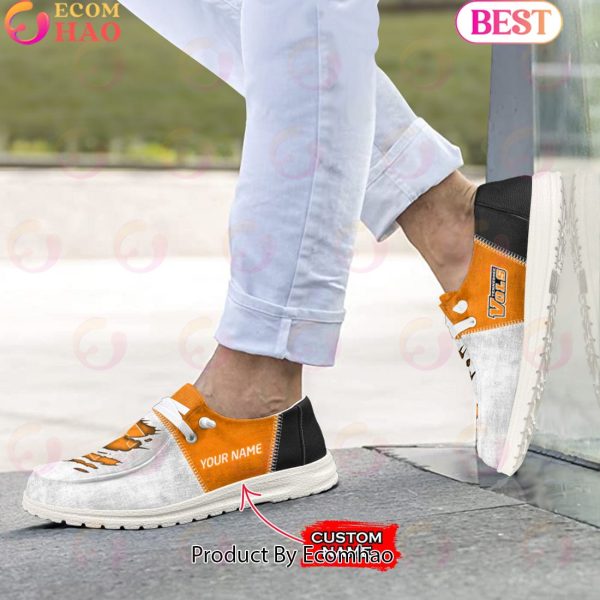 NCAA Tennessee Volunteers Custom Name Hey Dude Shoes
