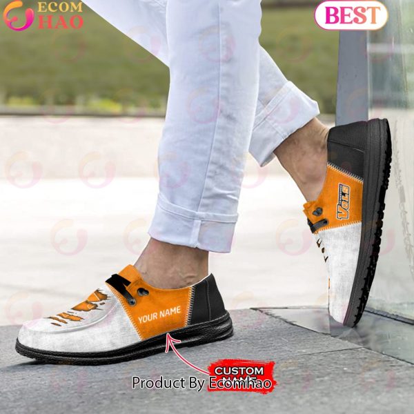 NCAA Tennessee Volunteers Custom Name Hey Dude Shoes