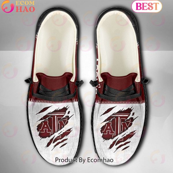 NCAA Texas A&M Aggies Custom Name Hey Dude Shoes