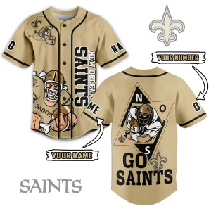 Personalized Go Saints New Orleans Saints Baseball Jersey Personalized Go Saints New Orleans Saints Baseball Jersey