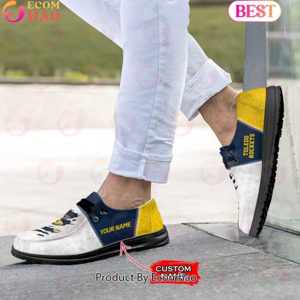 NCAA Toledo Rockets Custom Name Hey Dude Shoes
