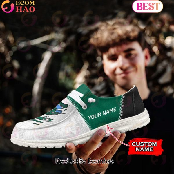 NCAA Tulane Green Wave Custom Name Hey Dude Shoes