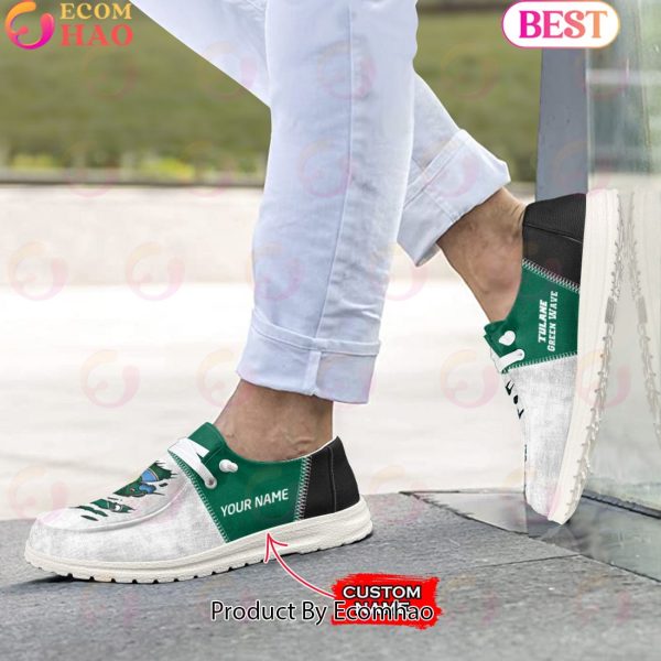 NCAA Tulane Green Wave Custom Name Hey Dude Shoes