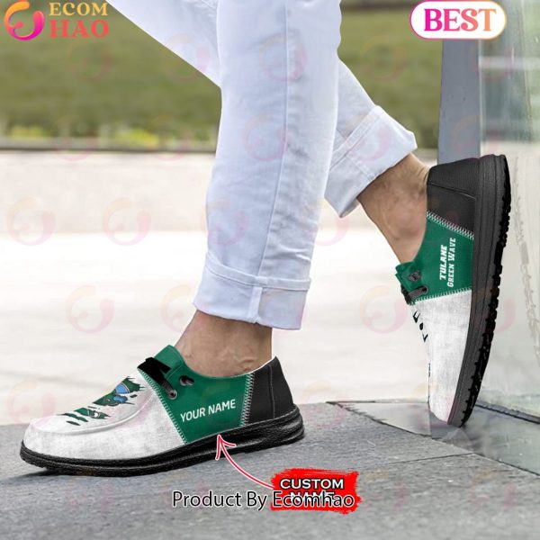NCAA Tulane Green Wave Custom Name Hey Dude Shoes