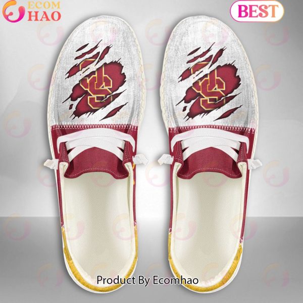 NCAA USC Trojans Custom Name Hey Dude Shoes
