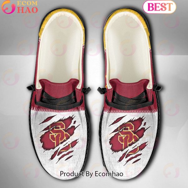 NCAA USC Trojans Custom Name Hey Dude Shoes